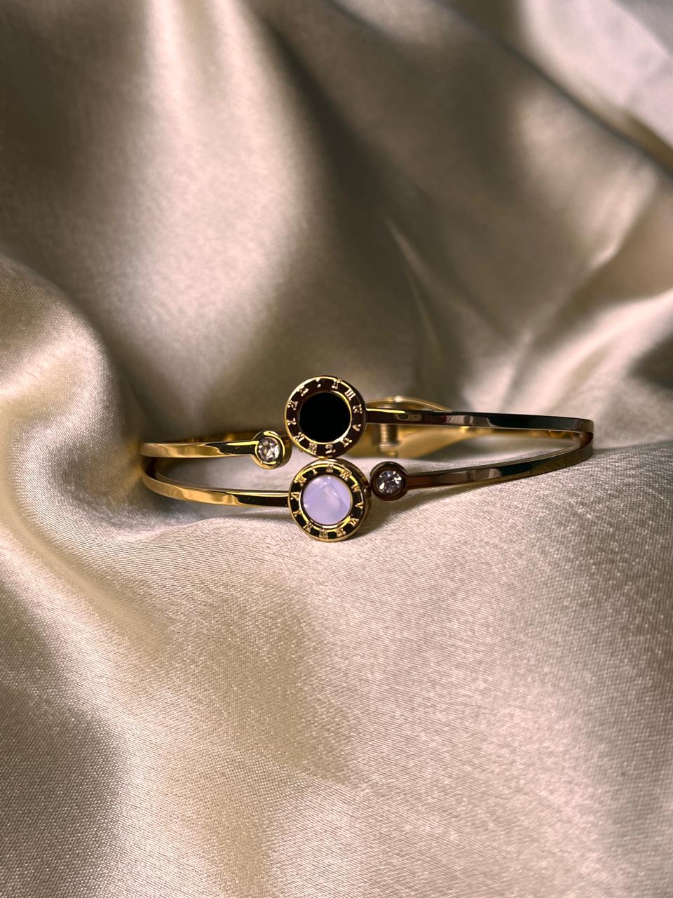 Elegant Dual Stone Anti-Tarnish Bracelet