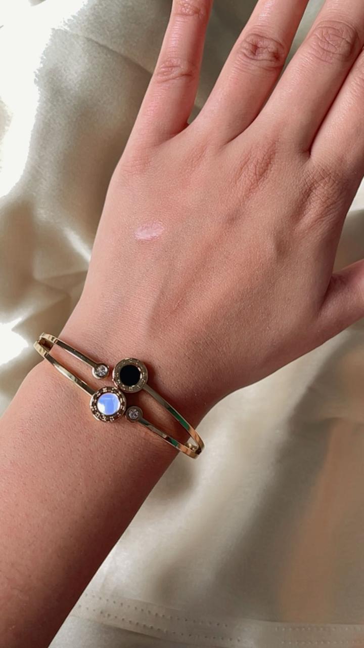Elegant Dual Stone Anti-Tarnish Bracelet