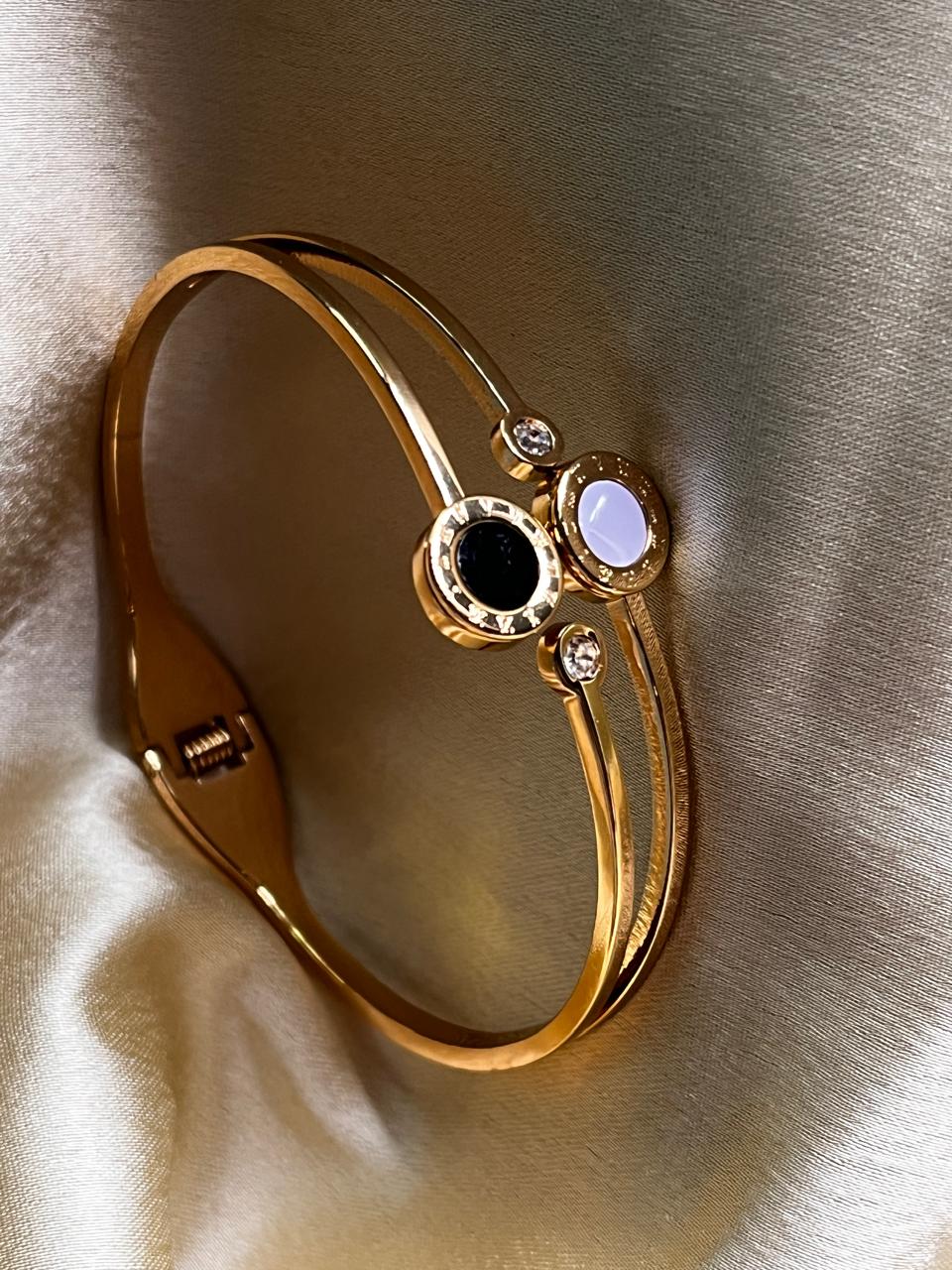 Elegant Dual Stone Anti-Tarnish Bracelet