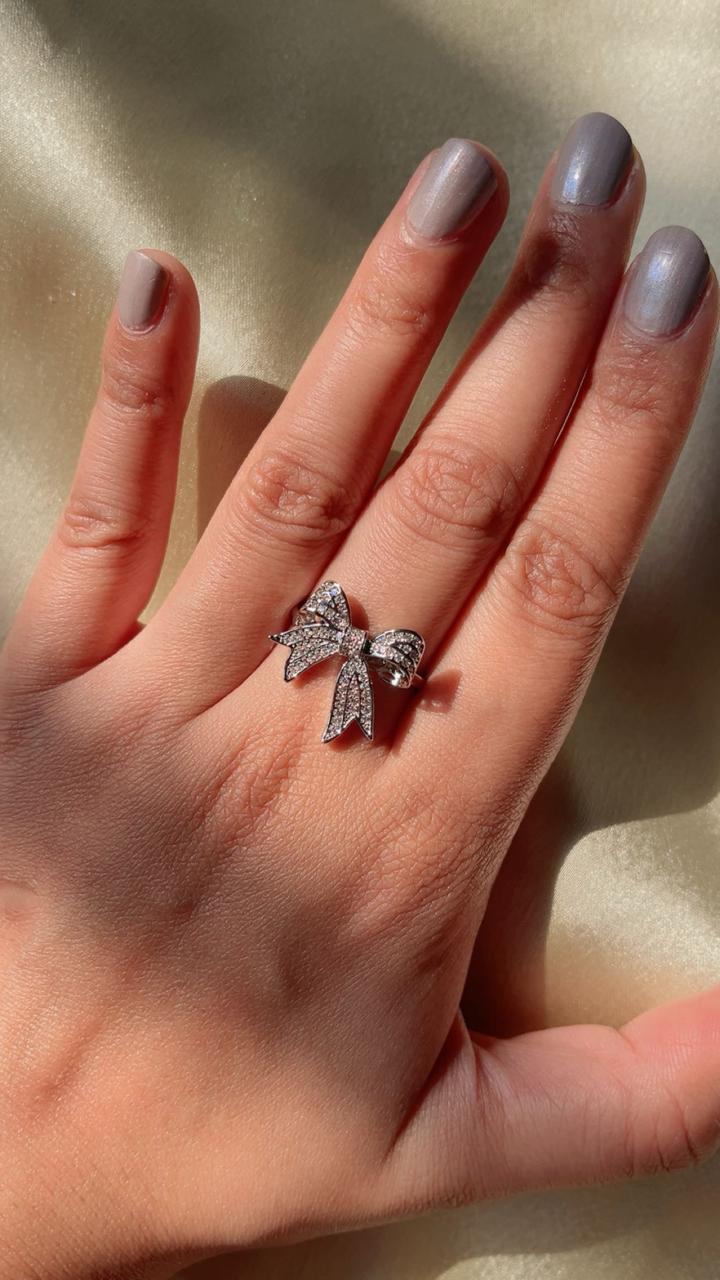 Diamond Bow Ring