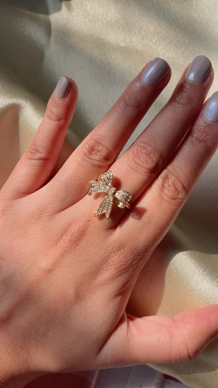 Diamond Bow Ring
